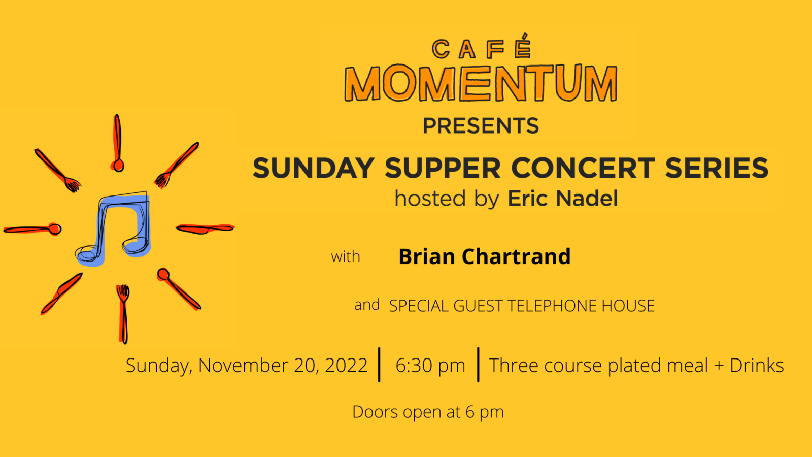 Sunday Supper Concert Series with Brian Chartrand
