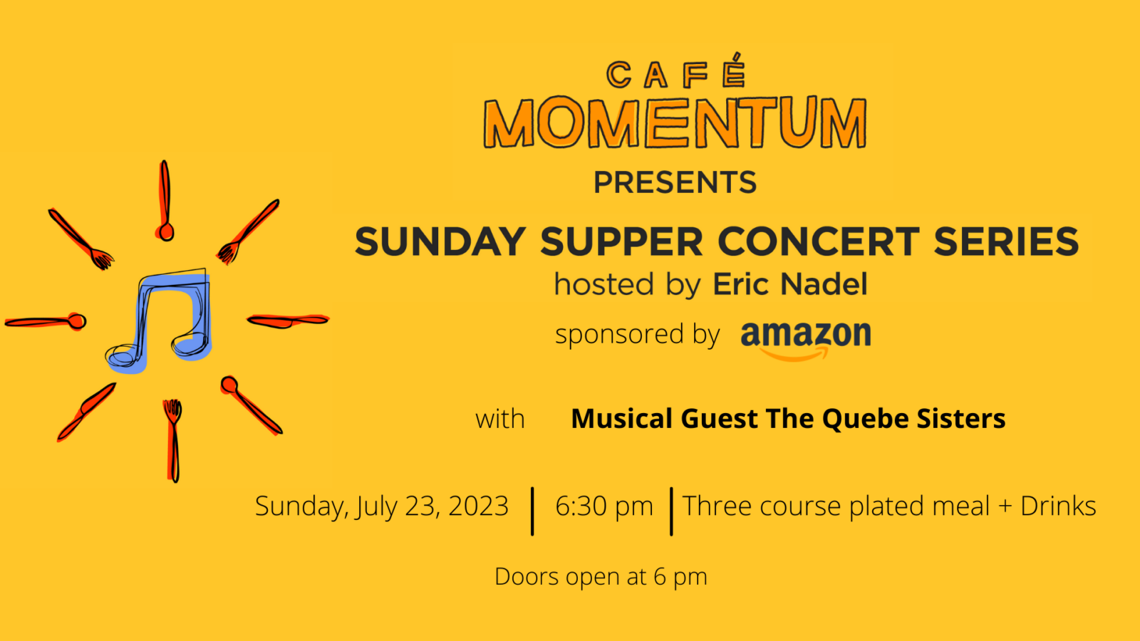 Sunday Supper Concert Series with the Quebe Sisters: Our 50th Show!